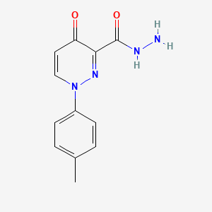 molecular formula C12H12N4O2 B1458240 1-(4-Methylphenyl)-4-oxo-1,4-dihydropyridazine-3-carbohydrazide CAS No. 1638612-78-8