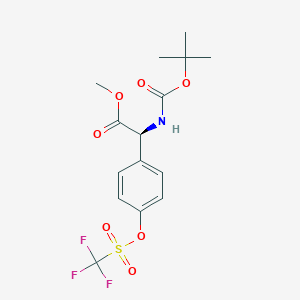 methyl (2S)-2-{[(tert-butoxy)carbonyl]amino}-2-{4-[(trifluoromethane)sulfonyloxy]phenyl}acetate