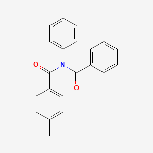 molecular formula C21H17NO2 B14582416 Benzamide, N-benzoyl-4-methyl-N-phenyl- CAS No. 61582-60-3