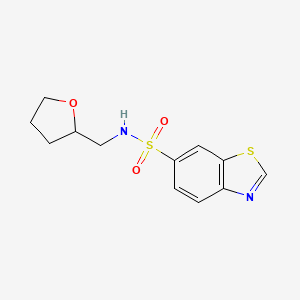 N-(Tetrahydrofuran-2-ylmethyl)-1,3-benzothiazole-6-sulfonamide
