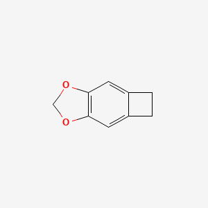 molecular formula C9H8O2 B14582511 Cyclobuta[f]-1,3-benzodioxole, 5,6-dihydro- CAS No. 61099-23-8