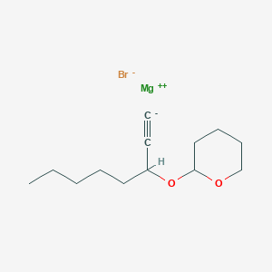molecular formula C13H21BrMgO2 B14582532 magnesium;2-oct-1-yn-3-yloxyoxane;bromide CAS No. 61307-40-2