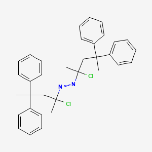 molecular formula C34H36Cl2N2 B14582557 Bis(2-chloro-4,4-diphenylpentan-2-yl)diazene CAS No. 61455-22-9