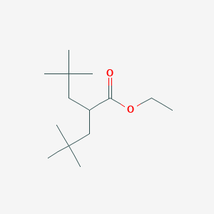 molecular formula C14H28O2 B14582565 Ethyl 2-(2,2-dimethylpropyl)-4,4-dimethylpentanoate CAS No. 61242-76-0