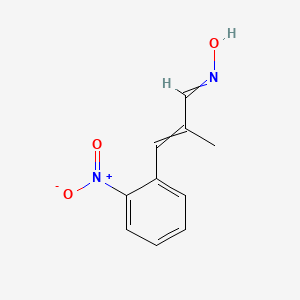 molecular formula C10H10N2O3 B14582578 N-[2-Methyl-3-(2-nitrophenyl)prop-2-en-1-ylidene]hydroxylamine CAS No. 61631-75-2