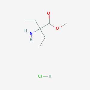molecular formula C7H16ClNO2 B1458258 2-Amino-2-ethyl-butanoic acid methyl ester hydrochloride CAS No. 92398-54-4