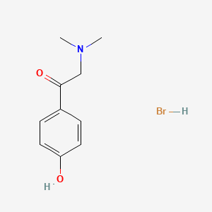 molecular formula C10H14BrNO2 B14582583 2-(Dimethylamino)-1-(4-hydroxyphenyl)ethanone;hydrobromide CAS No. 61186-13-8