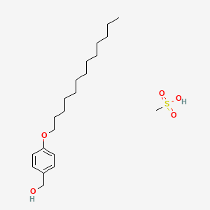molecular formula C21H38O5S B14582612 Methanesulfonic acid;(4-tridecoxyphenyl)methanol CAS No. 61439-64-3