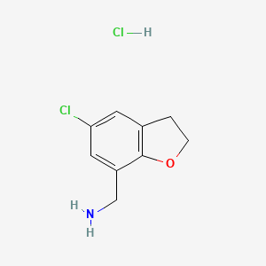 (5-Chloro-2,3-dihydro-1-benzofuran-7-yl)methanamine hydrochloride