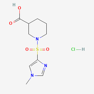 1-[(1-methyl-1H-imidazol-4-yl)sulfonyl]piperidine-3-carboxylic acid hydrochloride