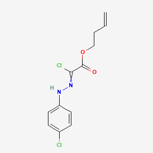 molecular formula C12H12Cl2N2O2 B14582724 But-3-en-1-yl chloro[2-(4-chlorophenyl)hydrazinylidene]acetate CAS No. 61364-01-0
