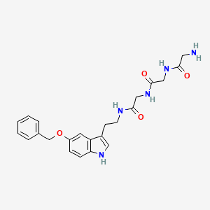 molecular formula C23H27N5O4 B14582771 Glycylglycyl-N-{2-[5-(benzyloxy)-1H-indol-3-yl]ethyl}glycinamide CAS No. 61454-21-5