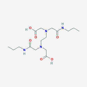 molecular formula C16H30N4O6 B14582795 2,2'-(Ethane-1,2-diylbis{[2-oxo-2-(propylamino)ethyl]azanediyl})diacetic acid CAS No. 61533-59-3