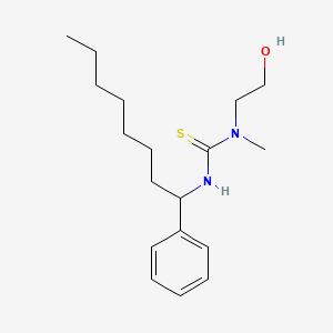 molecular formula C18H30N2OS B14582817 N-(2-Hydroxyethyl)-N-methyl-N'-(1-phenyloctyl)thiourea CAS No. 61290-65-1