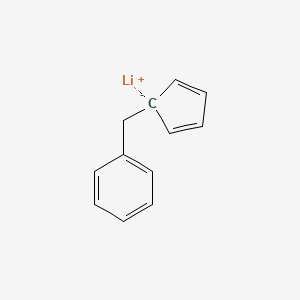 molecular formula C12H11Li B14582845 lithium;cyclopenta-2,4-dien-1-ylmethylbenzene CAS No. 61385-60-2