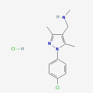 {[1-(4-chlorophenyl)-3,5-dimethyl-1H-pyrazol-4-yl]methyl}(methyl)amine hydrochloride
