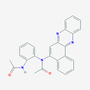molecular formula C26H20N4O2 B14582854 Acetamide, N-[2-(acetylamino)phenyl]-N-benzo[a]phenazin-5-yl- CAS No. 61316-15-2