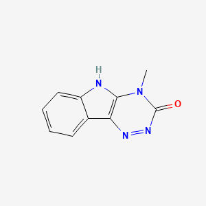 molecular formula C10H8N4O B14582858 3H-1,2,4-Triazino[5,6-b]indol-3-one, 2,4-dihydro-4-methyl- CAS No. 61602-77-5