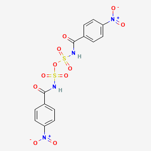 molecular formula C14H10N4O11S2 B14582875 N,N'-(Oxydisulfonyl)bis(4-nitrobenzamide) CAS No. 61103-59-1
