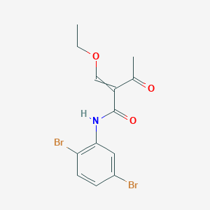 molecular formula C13H13Br2NO3 B14582908 N-(2,5-Dibromophenyl)-2-(ethoxymethylidene)-3-oxobutanamide CAS No. 61643-76-3