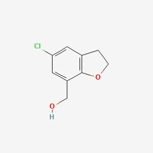 molecular formula C9H9ClO2 B1458292 (5-Chloro-2,3-dihydro-1-benzofuran-7-yl)methanol CAS No. 1461713-52-9
