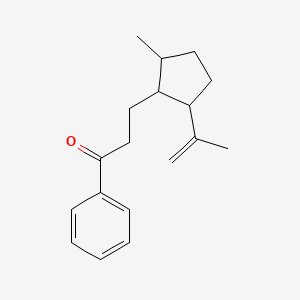 molecular formula C18H24O B14582920 3-[2-Methyl-5-(prop-1-en-2-yl)cyclopentyl]-1-phenylpropan-1-one CAS No. 61099-47-6