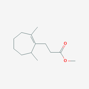 molecular formula C13H22O2 B14582958 Methyl 3-(2,7-dimethylcyclohept-1-en-1-yl)propanoate CAS No. 61426-42-4