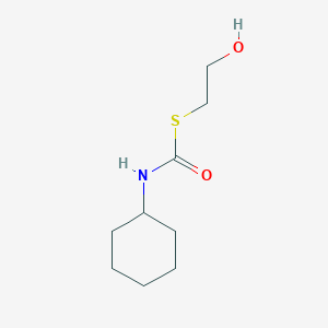 molecular formula C9H17NO2S B14583015 S-(2-Hydroxyethyl) cyclohexylcarbamothioate CAS No. 61578-95-8