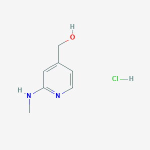 molecular formula C7H11ClN2O B1458305 [2-(Methylamino)pyridin-4-yl]methanol hydrochloride CAS No. 1803593-36-3