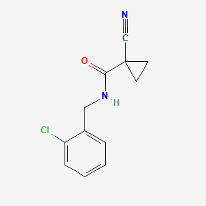 molecular formula C12H11ClN2O B1458306 N-[(2-chlorophenyl)methyl]-1-cyanocyclopropane-1-carboxamide CAS No. 1517663-72-7