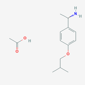 (1S)-1-[4-(2-methylpropoxy)phenyl]ethan-1-amine, acetic acid
