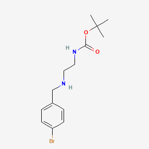molecular formula C14H21BrN2O2 B1458321 tert-Butyl (2-((4-bromobenzyl)amino)ethyl)carbamate CAS No. 1171245-32-1