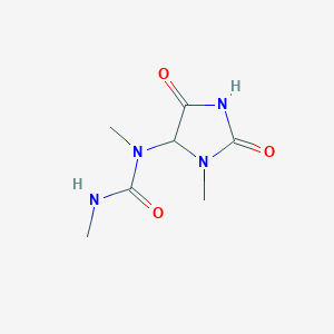 molecular formula C7H12N4O3 B14583263 N,N'-Dimethyl-N-(3-methyl-2,5-dioxoimidazolidin-4-yl)urea CAS No. 61595-76-4