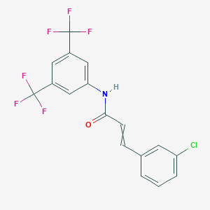 molecular formula C17H10ClF6NO B14583278 N-[3,5-Bis(trifluoromethyl)phenyl]-3-(3-chlorophenyl)prop-2-enamide CAS No. 61592-73-2