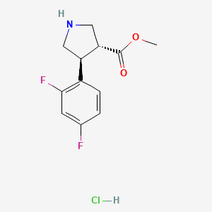 methyl (3R,4S)-4-(2,4-difluorophenyl)pyrrolidine-3-carboxylate hydrochloride