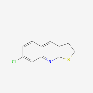 molecular formula C12H10ClNS B14583365 Thieno[2,3-b]quinoline, 7-chloro-2,3-dihydro-4-methyl- CAS No. 61323-32-8