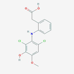 molecular formula C15H13Cl2NO4 B145834 3'-Hydroxy-4'-methoxydiclofenac CAS No. 106610-60-0