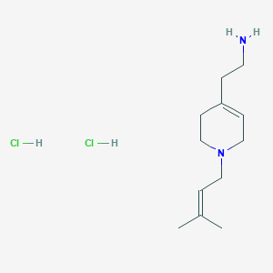 {2-[1-(3-Methylbut-2-en-1-yl)-1,2,3,6-tetrahydropyridin-4-yl]ethyl}amine dihydrochloride