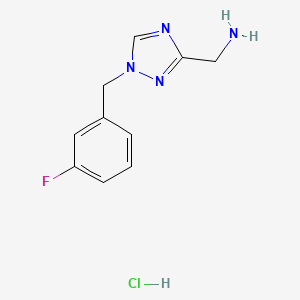 {1-[(3-fluorophenyl)methyl]-1H-1,2,4-triazol-3-yl}methanamine hydrochloride