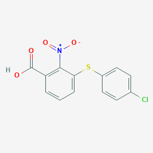 molecular formula C13H8ClNO4S B1458346 3-[(4-Chlorophenyl)sulfanyl]-2-nitrobenzoic acid CAS No. 1546589-07-4