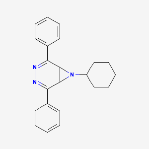 molecular formula C22H23N3 B14583517 3,4,7-Triazabicyclo[4.1.0]hepta-2,4-diene, 7-cyclohexyl-2,5-diphenyl- CAS No. 61165-27-3