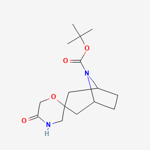 Tert-butyl 5'-oxo-8-azaspiro[bicyclo[3.2.1]octane-3,2'-morpholine]-8-carboxylate