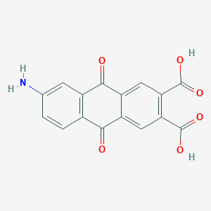 molecular formula C16H9NO6 B14583543 2,3-Anthracenedicarboxylic acid, 6-amino-9,10-dihydro-9,10-dioxo- CAS No. 61415-72-3