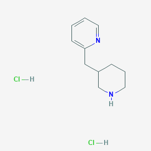 molecular formula C11H18Cl2N2 B1458355 2-(Piperidin-3-ylmethyl)pyridine dihydrochloride CAS No. 1864063-71-7