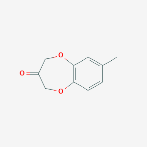 molecular formula C₁₀H₁₀O₃ B145836 2H-1,5-Benzodioxepin-3(4H)-one, 7-methyl- CAS No. 28940-11-6
