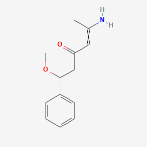 molecular formula C13H17NO2 B14583674 5-Amino-1-methoxy-1-phenylhex-4-en-3-one CAS No. 61449-26-1