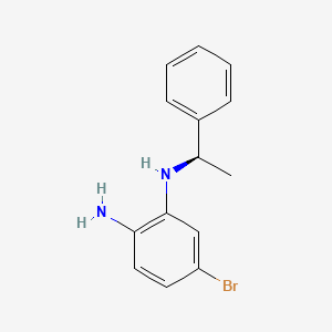 molecular formula C14H15BrN2 B1458368 (2-Amino-5-bromophenyl)[(1R)-1-phenylethyl]amine CAS No. 1416336-80-5