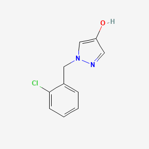 molecular formula C10H9ClN2O B1458370 1-[(2-氯苯基)甲基]吡唑-4-醇 CAS No. 1592296-18-8