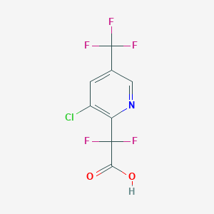 molecular formula C8H3ClF5NO2 B1458373 2-(3-Chloro-5-(trifluoromethyl)pyridin-2-yl)-2,2-difluoroacetic acid CAS No. 1823183-02-3