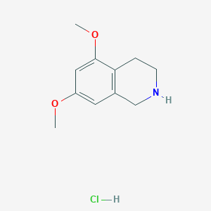 molecular formula C11H16ClNO2 B1458376 5,7-Dimethoxy-1,2,3,4-tetrahydroisoquinoline hydrochloride CAS No. 29969-26-4
